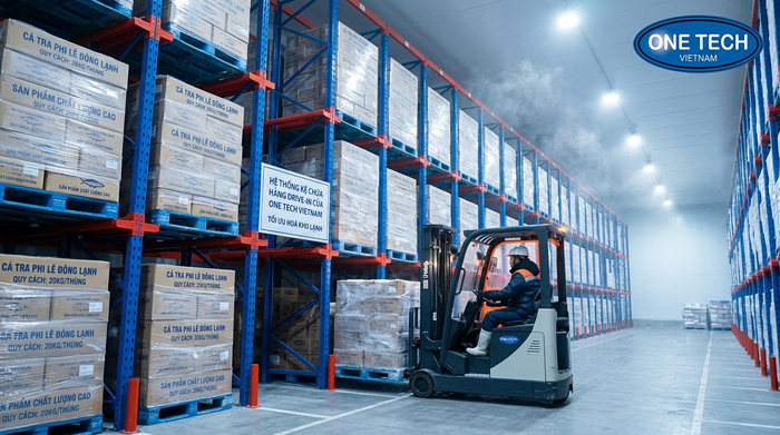Kệ Drive-In cho kho lạnh lưu trữ pallet số lượng lớn tại Đồng Nai