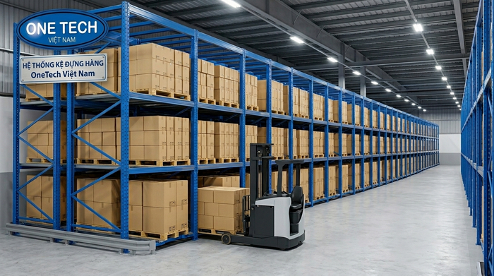 Kệ drive in thực tế lưu trữ hàng sản xuất đóng pallet