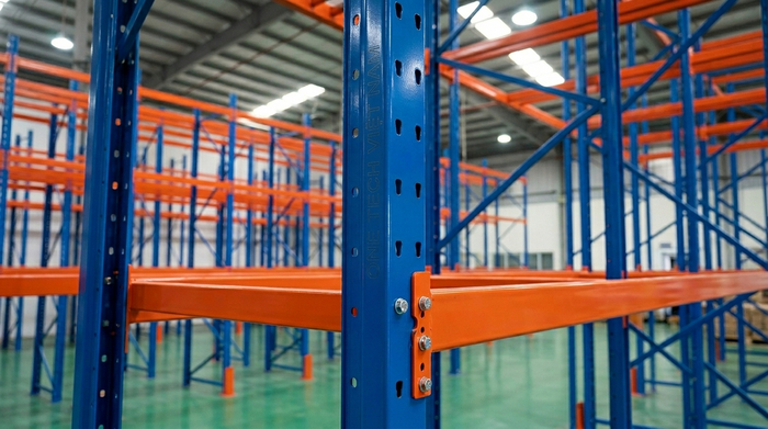 Bề mặt sơn tĩnh điện kệ drive in thực tế chống rỉ trong kho