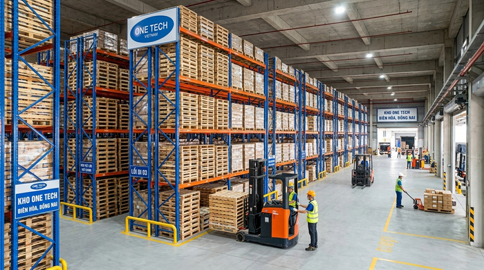 Kệ pallet Đồng Nai trong kho hàng tại Biên Hòa