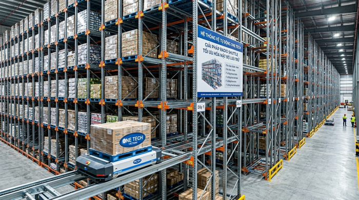 Cấu tạo kệ Radio Shuttle Đồng Nai trong kho pallet mật độ cao
