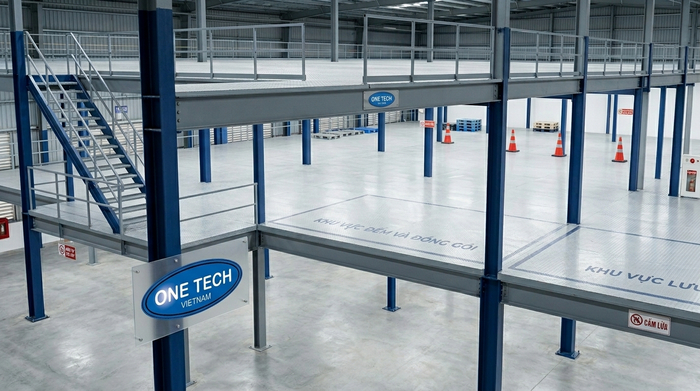 Kệ sàn mezzanine dạng sàn trống Kệ sàn mezzanine dạng sàn trống để bố trí hàng hóa linh hoạt