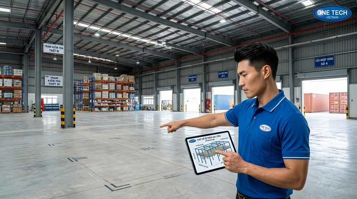 Khảo sát kệ sàn mezzanine tại Đồng Nai Khảo sát hiện trạng kho trước khi thiết kế kệ sàn mezzanine Đồng Nai
