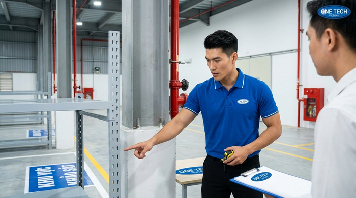 Khảo sát kệ trung tải tại kho Đồng Nai