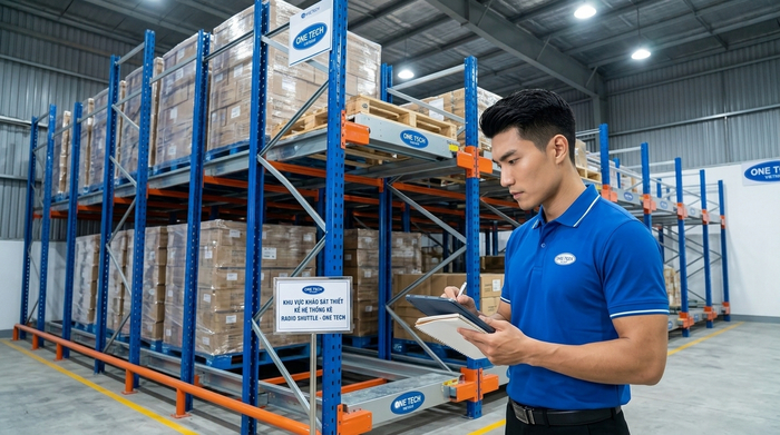 Khảo sát thiết kế kệ Radio Shuttle Đồng Nai tại nhà kho