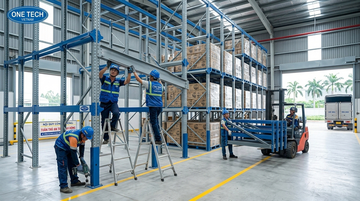 Lắp đặt kệ drive in Đồng Nai tại kho công nghiệp