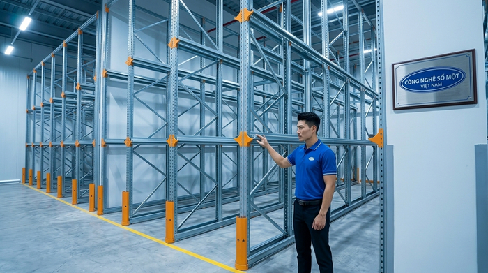 Nghiệm thu hệ thống kệ drive in Đồng Nai sau lắp đặt
