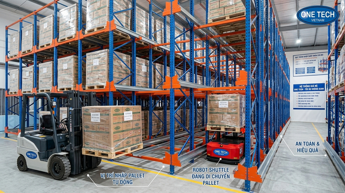 Quy trình nhập xuất pallet trên kệ Radio Shuttle Đồng Nai