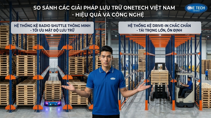 So sánh kệ Radio Shuttle vs Drive-In cho kho tại Đồng Nai