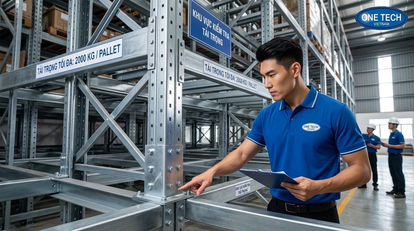 An toàn và nghiệm thu tải trọng kệ kho ASRS Kiểm tra tải trọng và an toàn khi lắp đặt kệ kho ASRS
