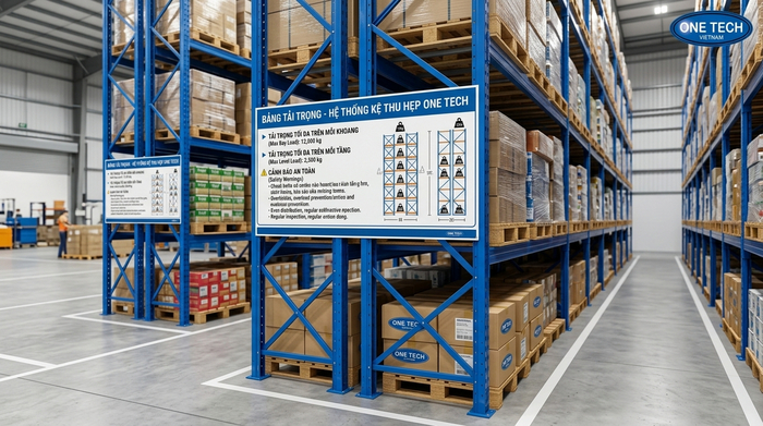 Bảng tải trọng kệ kho Narrow Aisle Bảng tải trọng trên hệ thống kệ kho Narrow Aisle