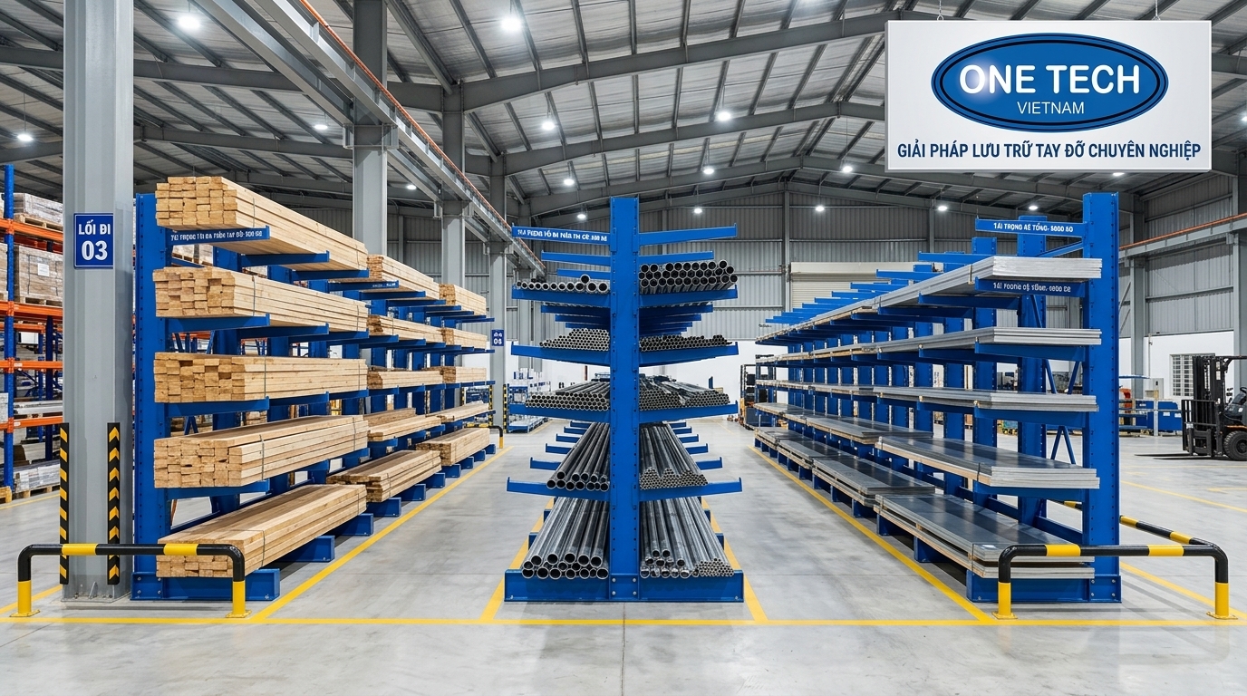 Các loại kệ tay đỡ Đồng Nai phổ biến cho kho công nghiệp