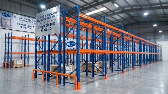 Dự án kệ kho hàng OneTech Đồng Nai Dự án lắp đặt kệ kho hàng OneTech tại khu công nghiệp Đồng Nai