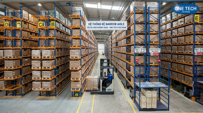 Kệ Narrow Aisle Đồng Nai tối ưu không gian kho Tổng quan hệ thống Kệ Narrow Aisle Đồng Nai trong kho công nghiệp