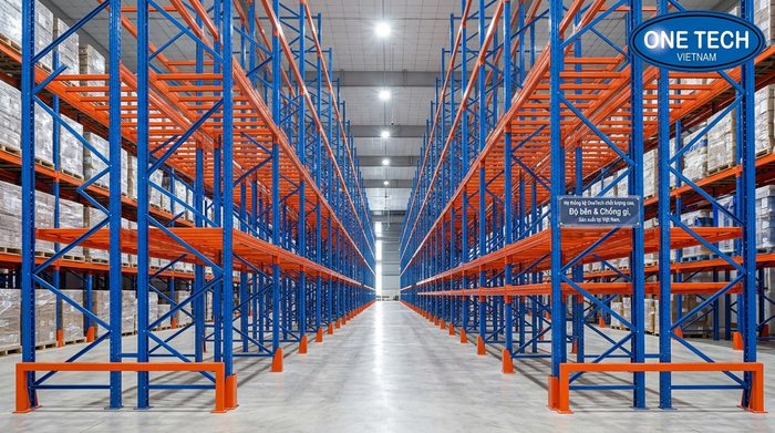 Kệ Selective kho logistics Đồng Nai Hệ thống kệ Selective lắp đặt tại kho logistics Đồng Nai
