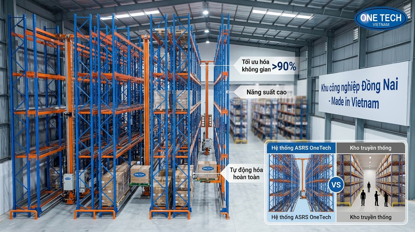 Lợi ích kinh tế khi dùng kệ kho ASRS Đồng Nai Lợi ích của kệ kho ASRS Đồng Nai về diện tích tốc độ và nhân công