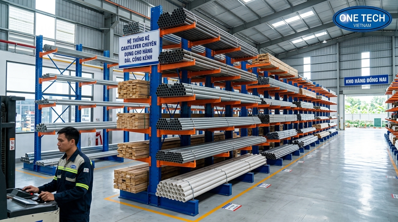 Kệ tay đỡ giúp tối ưu không gian kho tại Đồng Nai