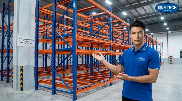 Nghiệm thu kệ Push Back Đồng Nai sau lắp đặt Nghiệm thu hệ Kệ Push Back Đồng Nai sau khi lắp đặt