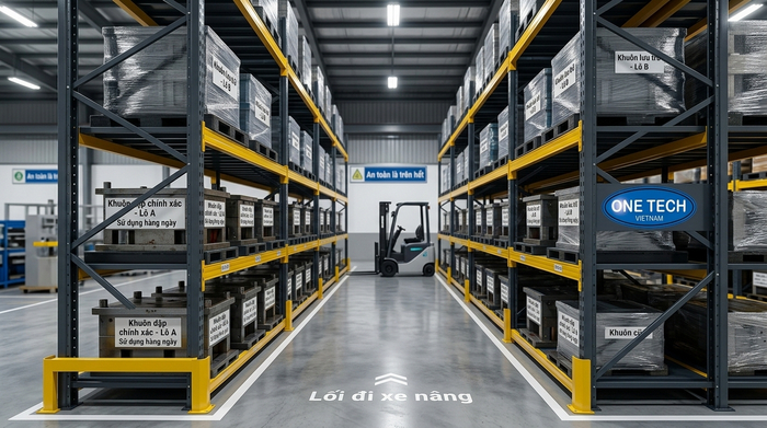 Phân khu kệ để khuôn theo tần suất sử dụng trong kho