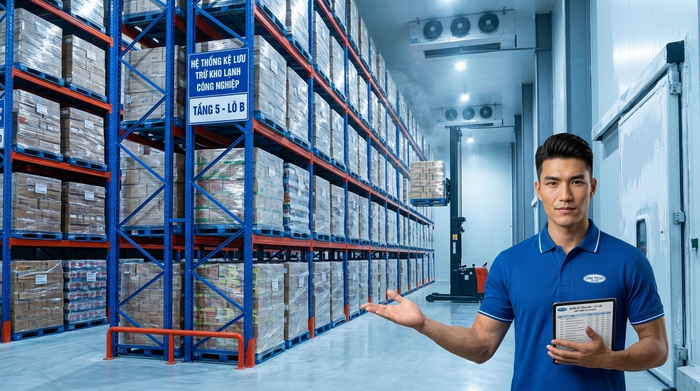 Stacker-Crane trong giải pháp lưu trữ hàng hóa kho lạnh Stacker-Crane cho kho lạnh tại Đồng Nai