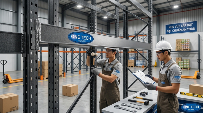 Thi công lắp đặt kệ kho hàng Đội ngũ kỹ thuật thi công lắp đặt kệ kho hàng