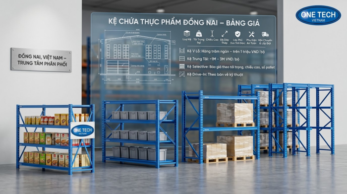 Báo giá kệ kho thực phẩm Đồng Nai tại nhà máy Báo giá kệ kho thực phẩm Đồng Nai theo bản vẽ kho