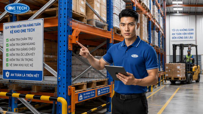 Bảo trì kệ xếp chồng trong kho hàng Đồng Nai