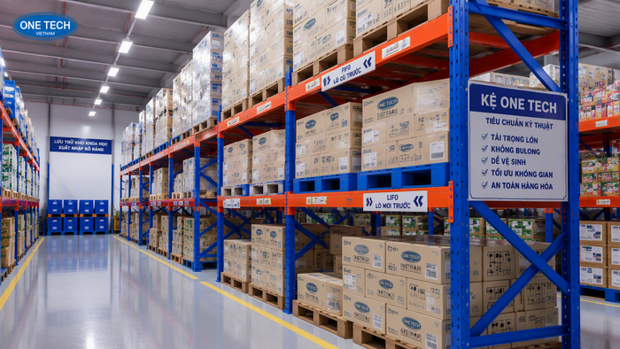 Kệ kho thực phẩm chịu tải nặng cho nhà máy Kệ kho thực phẩm chịu tải nặng cho pallet tại Đồng Nai