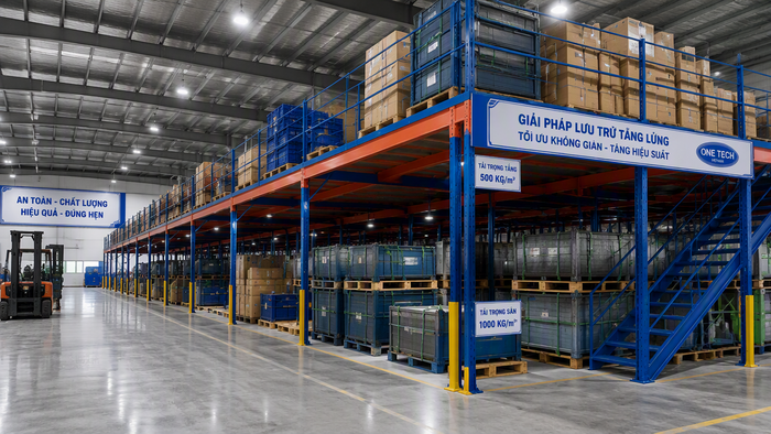 Kệ sàn Mezzanine cho nhà kho cao tại Đồng Nai