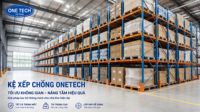 Kệ stacking rack khung thép cho kho tại Đồng Nai
