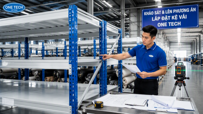 Khảo sát kho vải tại Đồng Nai Khảo sát mặt bằng kho vải tại Đồng Nai trước khi thiết kế kệ