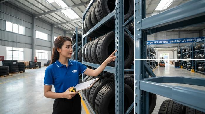 Khảo sát mặt bằng kệ để lốp xe Đồng Nai Khảo sát mặt bằng lắp đặt kệ để lốp xe Đồng Nai