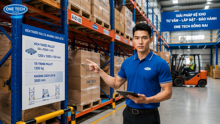 Kệ kho hàng Đồng Nai trực thuộc tập đoàn OneTech tư vấn và lắp đặt kệ kho