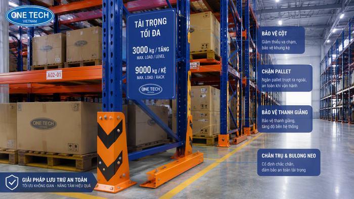 Phụ kiện an toàn cho kệ pallet và hệ thống lưu kho Đồng Nai