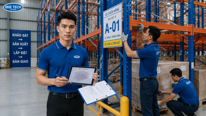 Quy trình khảo sát và lắp đặt kệ kho hàng tại Đồng Nai