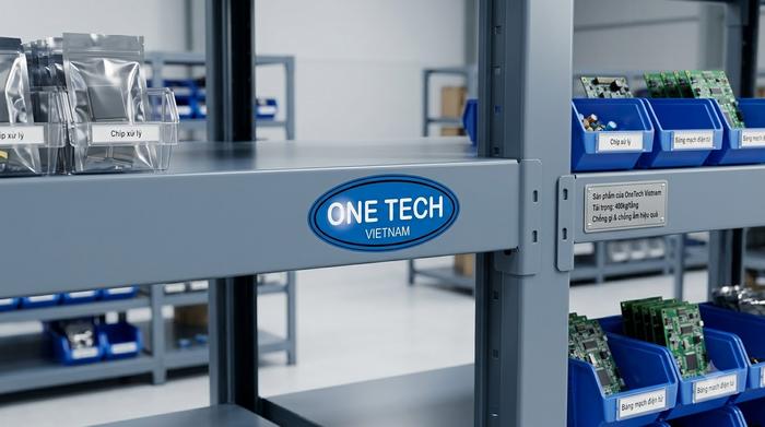 Sơn tĩnh điện giúp kệ kho bền màu và chống rỉ sét Lớp sơn tĩnh điện chống rỉ sét cho kệ kho linh kiện điện tử