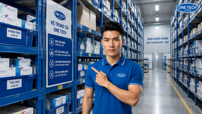 Lớp sơn tĩnh điện chống rỉ cho kệ kho dược phẩm