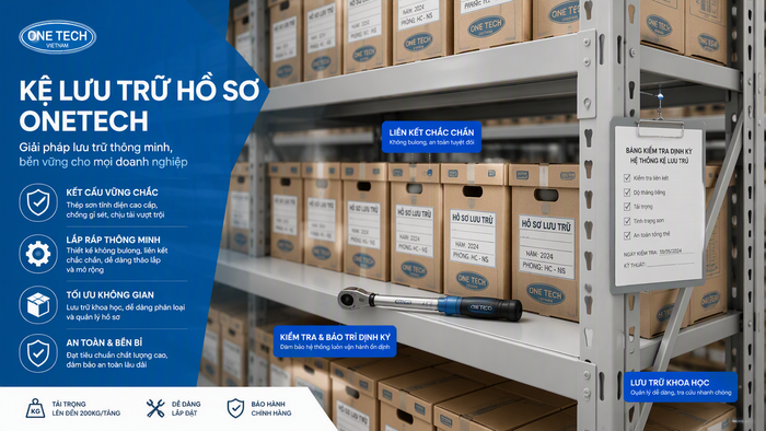 Bảo trì kệ lưu trữ hồ sơ định kỳ Bảo trì kệ lưu trữ hồ sơ định kỳ giúp vận hành an toàn