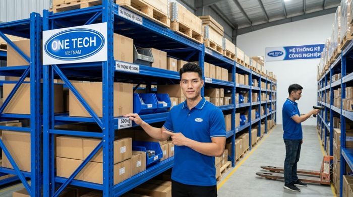 Bố trí kệ trung tải tăng mật độ lưu trữ cho kho hàng